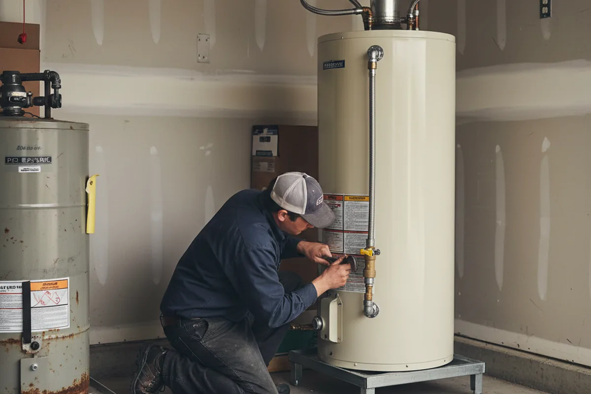Water heater and shutoff valve replacement in Loomis